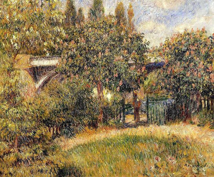 Pierre-Auguste Renoir Le Pont du chemin de fer a Chatou oil painting image